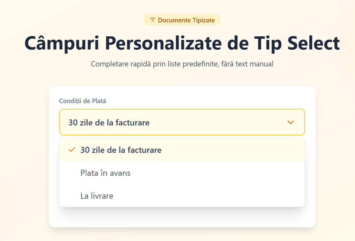 Câmpuri personalizate