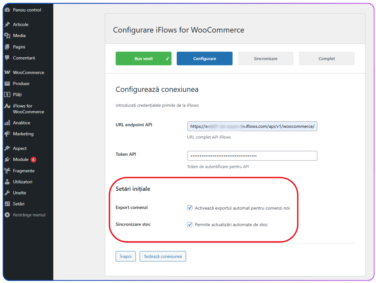Configurare WordPress